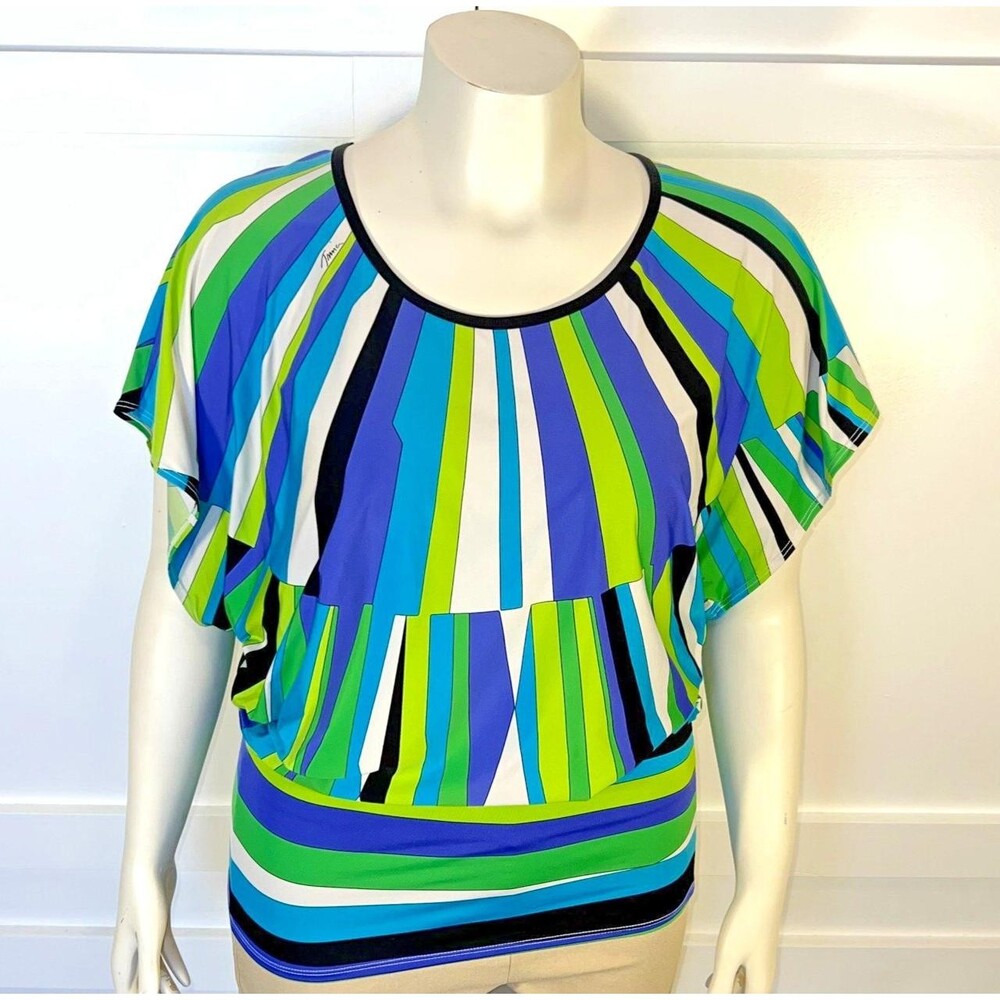 Trina Turk Women's Blue and Green Shirt